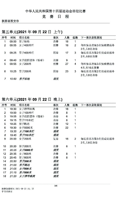 全运会田径比赛时间表公布，9月6日哪些项目值得期待？-第2张图片-www.211178.com_果博福布斯