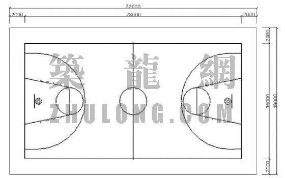 篮球场地标准尺寸图纸及注意事项（打篮球前必看）-第3张图片-www.211178.com_果博福布斯